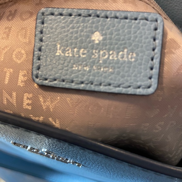 👜 Kate Spade Cameron Street Candace Satchel Light Blue Pebbled Leather - Picture 8 of 16
